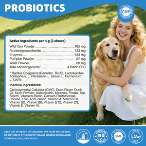 Probióticos Pre-Dosificados de Fábrica OEM para Optimizar la Calidad de la Heces, Masticables Blandos para Perros con Sabor a Pato, 180 Unidades, Mezcla de Enzimas Digestivas - Product Image 3