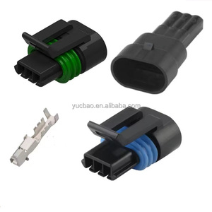 Câble de connecteur étanche automatique à <span class=keywords><strong>3</strong></span> broches Prise automobile Connecteurs mâles femelles Comprend un joint de borne Contact en cuivre 12162182 - Product Image 1