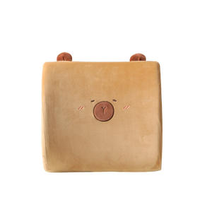 Coussin de siège carré en mousse à mémoire de forme, motif animal mignon, super doux, avec support lombaire en spandex pour chaise de bureau, confort des fesses - Product Image 1
