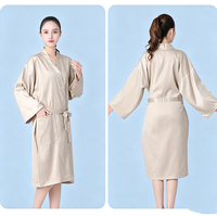 Peignoir Kimono Confortable en Faux Acétate Personnalisé avec Logo pour Hommes et Femmes, Idéal pour Spa, Salon de Coiffure et Coiffure