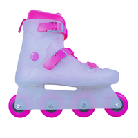 Rollermaster Patins à roulettes urbains pour adultes, roues PU 85A, roulements ABEC-7, châssis en aluminium, chaussures de fitness avec fonction clignotante