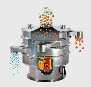 Machine <span class=keywords><strong>à</strong></span> tamiser électrique pour la production alimentaire, <span class=keywords><strong>tamis</strong></span> vibrant rond de qualité alimentaire en acier inoxydable 304 pour poudre broyée - Product Image 2