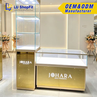 Vitrine de comptoir en aluminium pour bijoux, présentoir de luxe pour montres, vitrine à LED pour bijoux
