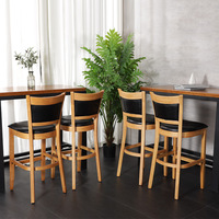 Chaise de salle à manger en bois massif imperméable, tabouret de bar haut avec repose-pieds, chaise en bois pour extérieur, patio, jardin, balcon