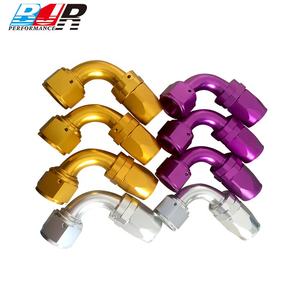 BJR гоночные детали 90 градусов Алюминиевый многоразовый конец шланга для масляного топлива AN6 поворотный фитинг - Product Image 2