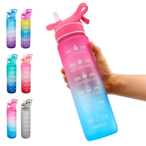 Drinking and Spraying <b>Misting</b> <b>Bottle</b> 32oz Time Marker Fast Flow 2 In1 Spray Sports Water <b>Bottle</b> for Humidification and Cooling - Product Image 6