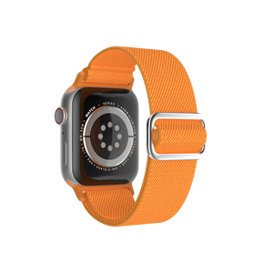 Nuevas Correas de Reloj de Nailon al por Mayor, Correa Deportiva Elástica Tejida con Diseño de Leopardo en Naranja para Apple Watch 10/9/8/7 SE Ultra 46mm 42mm - Product Image 1