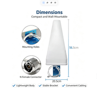 Antenne Yagi LPDA 4G 5G extérieure 698-6000 MHz 12 dBi à gain élevé directionnelle log-périodique pour amplificateur de signal cellulaire