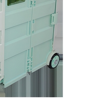 Chariot de courses pliable Uni-Silent Mini à 2 roues, silencieux, en plastique, chariot de rangement, chariot pour monter les escaliers FST25A