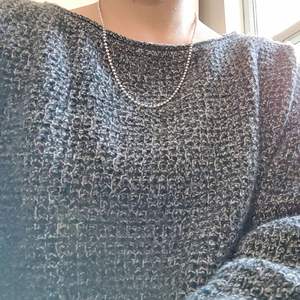 S925 Pure Silver Geometric Heavy Industry <b>Necklace</b> Simple Fashionable <b>Vintage</b> Design Zircon Collarbone Chain Beaded Fashion - Product Image 2