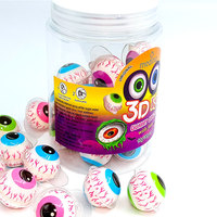 Bonbons gélifiés en forme d'œil, emballage dernier cri, saveurs assorties, bonbons à la gomme en forme d'œil