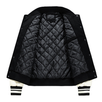 Blouson universitaire personnalisé en laine avec manches en cuir pour homme, broderie chenille, logo OEM, vente en gros, fabricant, hiver, style Letterman
