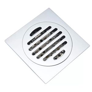 Hình chữ nhật vòi hoa sen thoát nước sàn Brass Chrome mạ Dễ dàng cài đặt hiện đại Thiết kế hiện đại cho phòng tắm - Product Image 1