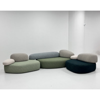 Canapé modulaire Chinnovation moderne et créatif en tissu de forme ovale avec rembourrage en éponge pour salon de villa et hall d'hôtel