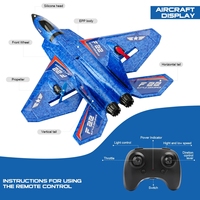 F22 Stunt amfibi sayap tetap busa Glider pesawat tempur pengendali jarak jauh helikopter Ultralight pesawat terbang Rc Model mainan