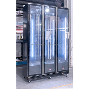 Multipurpose Quiet High-Capacity 3-Door <b>Air</b> Cooling Digital Control Display <b>Cooler</b> Beverage Cabinet for Shopping Centers - Product Image 1