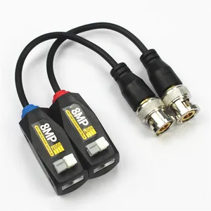 1ch Utp pasif HD-CVI/TVI/AHD Video Balun Pigtail BNC ile Rj45 Cat5e alıcı-verici için 5mp 8mp CE/ROHS/FCC (VB721PH (B))