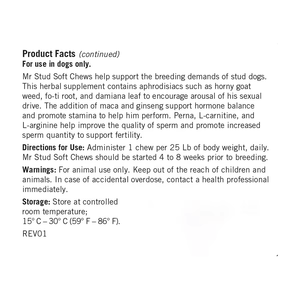 Stallion Dog Supplément en poudre pour les soins de santé des animaux de compagnie Le soutien de la fertilité encourage l'excitation Endurance Augmentation du nombre de spermatozoïdes pour - Product Image 3