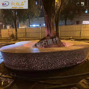 Nuevo Banco de Hormigón Translúcido Magic Stone para Árboles, Redondo, Iluminado, para Paisajismo Exterior, Color Blanco - Product Image 4