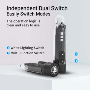 <span class=keywords><strong>2025</strong></span> New arrivals <span class=keywords><strong>Mini</strong></span> đa-nguồn ánh sáng đèn pin keychain 300 lumen Loại-C ngoài trời chiếu sáng <span class=keywords><strong>LED</strong></span> móc chìa khóa đèn - Product Image 2