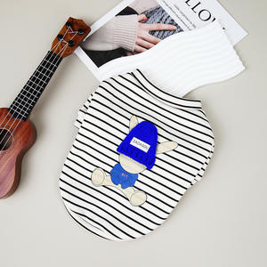 Automne et hiver chien minimaliste rayures pull pull décontracté chat <span class=keywords><strong>deux</strong></span> pattes Teddy poméranien vêtements pour animaux de compagnie chien vêtements - Product Image 6