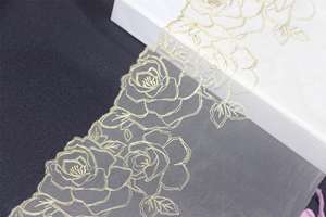 블랙 로즈 나일론 얇은 명주 그물 생생한 다채로운 꽃 자수 레이스 트림 직물 숙녀 브래지어 - Product Image 6