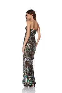 ED2654 Luxury Sequin Ball Gown Stylish Flower Bodycon Maxi Dress Evening Dresses Women Lady Elegant