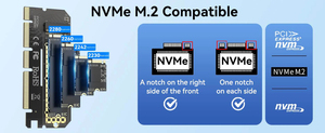 Tragbare <span class=keywords><strong>M</strong></span>.<span class=keywords><strong>2</strong></span> SSD NVME (<span class=keywords><strong>M</strong></span>-Key) und NGFF (B-Key) zu PCI-e 3.0 X 4 Erweiterungskarte Dual <span class=keywords><strong>M</strong></span>.<span class=keywords><strong>2</strong></span> PCIE Adapter - Product Image 6