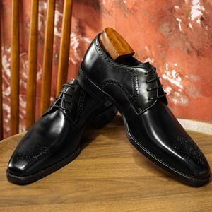 Chaussures habillées en cuir de style italien faites à la main de haute qualité personnalisées pour les affaires, les mariages, à bout pointu, antidérapantes, avec massage - Product Image 2