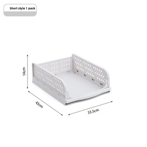 Caja de almacenamiento de cajón plegable apilable para organizador de armario, estante divisor de armario para almacenamiento de ropa - Product Image 6
