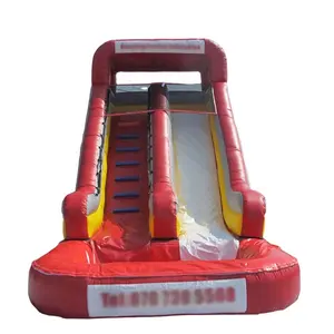 26ft popular red inflatable water slides with pool for children in cheap price for pental