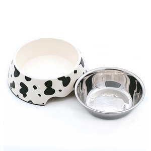 व्यक्तिगत melamine स्टेनलेस स्टील कुत्ते के साथ पानी और foodbowl कोई फैल पानी का कटोरा रबर की अंगूठी - Product Image 4