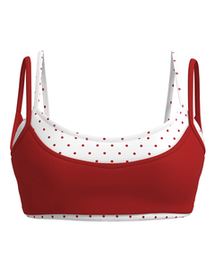 Top Deportivo Clásico con Escote Redondo, Doble Capa, Bloques de Color, Antimicrobiano, Compresión y Soporte, con Ribete de Puntos, Elástico, para Fitness - Product Image 4