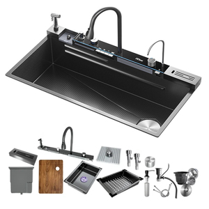 Design di fabbrica di buona qualità lavello 304 fatto a mano in acciaio inossidabile <span class=keywords><strong>Pia</strong></span> Da Cozinha 100cm - Product Image 1