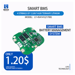 Sistema de protección de batería <span class=keywords><strong>BMS</strong></span> 14,8, 6A, 10A, <span class=keywords><strong>15A</strong></span>, 21700 V, placa de protección de batería de litio, modelo de 4 cuerdas, LY-4S4141 () con NTC - Product Image 3