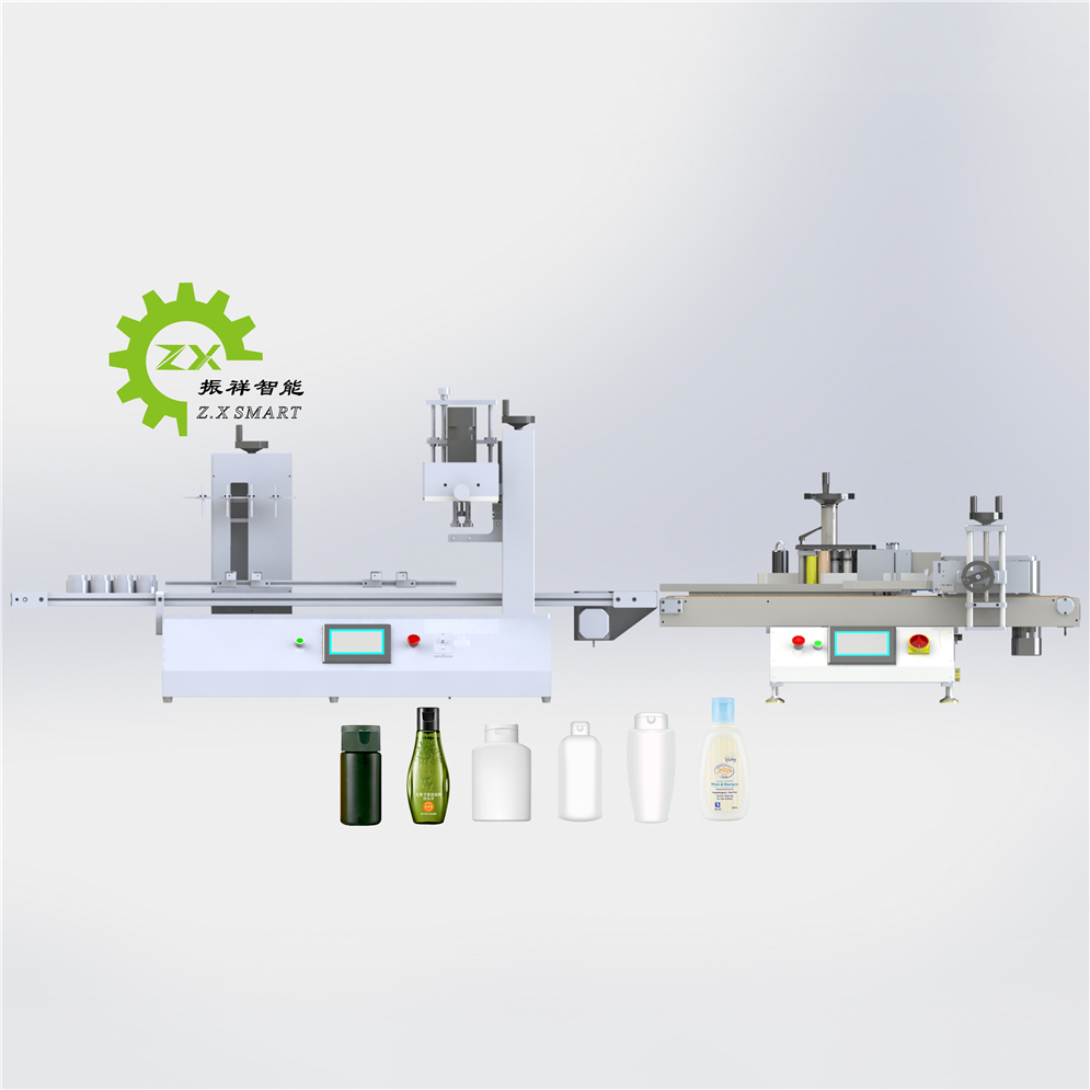 High Speed Fully Automatic Round Square Shampoo Bottle Labeling Machines Assembly Line
