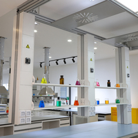 Banc de laboratoire moderne en acier pour écoles et hôpitaux avec plan de travail en céramique - Conception facile à nettoyer