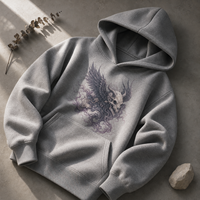 Sweat à capuche unisexe personnalisé en polaire polyester/coton, brodé, surdimensionné, de haute qualité, style streetwear, pour l'hiver