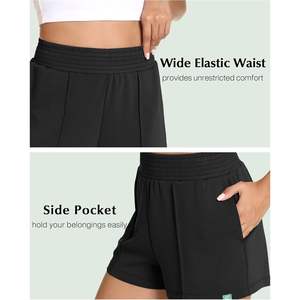 Pantalones Cortos de Pijama Personalizados para Mujer, Cómodos Pantalones Cortos de Verano para Estar en Casa con Bolsillos Laterales, Pantalones Cortos de Pijama de Bambú para Mujer - Product Image 2