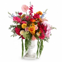 Nouvelle Conception de Haute Qualité, Décoration Florale Artificielle Durable en Soie Style Jardin pour Événements, Centre de Table de Mariage