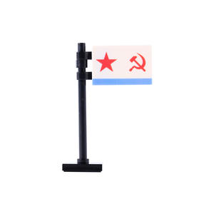 MOC Blocs de construction Drapeau de la Victoire de la Russie, Accessoires de mât de drapeau national américain, Tuiles imprimées, Briques, Jouets de tiers, Cadeau - Product Image 6