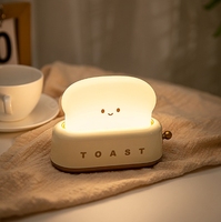 Ins Wind Toaster Veilleuse Creative Bedroom Headboard avec Timed Lights Off Charging LED Lamp Birthday Gift