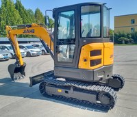 Mini-excavatrice facile à utiliser, mini-pelleuse de 3,5 tonnes, pelleuse de jardin, excavatrice avec divers outils auxiliaires