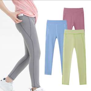 Leggings de Cintura Alta con Efecto Desnudo 2025, Leggings Deportivos para Mujer, Pantalones de Yoga para Correr, Leggings Sin Costuras para Gimnasio, Pantalones Ajustados para Niños - Product Image 1