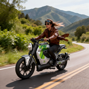 Motocicleta Eléctrica de Carreras EEC 115km/H 72v Potente de 9500W con Frenos ABS y Batería de Litio NCM Extraíble - Product Image 2