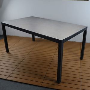Tables à manger rectangulaires extensibles <span class=keywords><strong>de</strong></span> luxe modernes <span class=keywords><strong>de</strong></span> haute qualité pour l'extérieur avec pieds noirs et effet verre céramique - Product Image 5