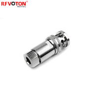 Triaxial tipo BNC macho TRB BNC macho enchufe Triax 1533B RF conector Triax BNC macho abrazadera de enchufe para Cable Coaxial TRX316