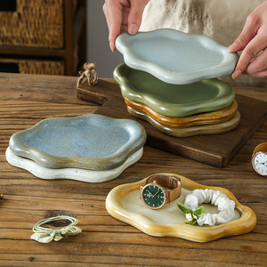 Ins Simple <span class=keywords><strong>Plateau</strong></span> De Rangement Argent Céramique Nuage Snack Assiette Vintage Décoratif Bijoux <span class=keywords><strong>Plateau</strong></span> pour Hôtel Ménage <span class=keywords><strong>Table</strong></span> De Bureau - Product Image 2