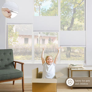 ستائر خلوية بدون حفر تعمل من الأعلى إلى الأسفل، ستائر خلية النحل مخصصة الحجم آمنة للنوافذ الداخلية، ستائر تعتيم للنوافذ - Product Image 4