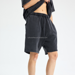 Sweat-shirt surdimensionné en molleton épais délavé à l'acide pour homme, avec broderie 3D et impression en relief, taille élastique, style vintage, haute qualité - Product Image 1